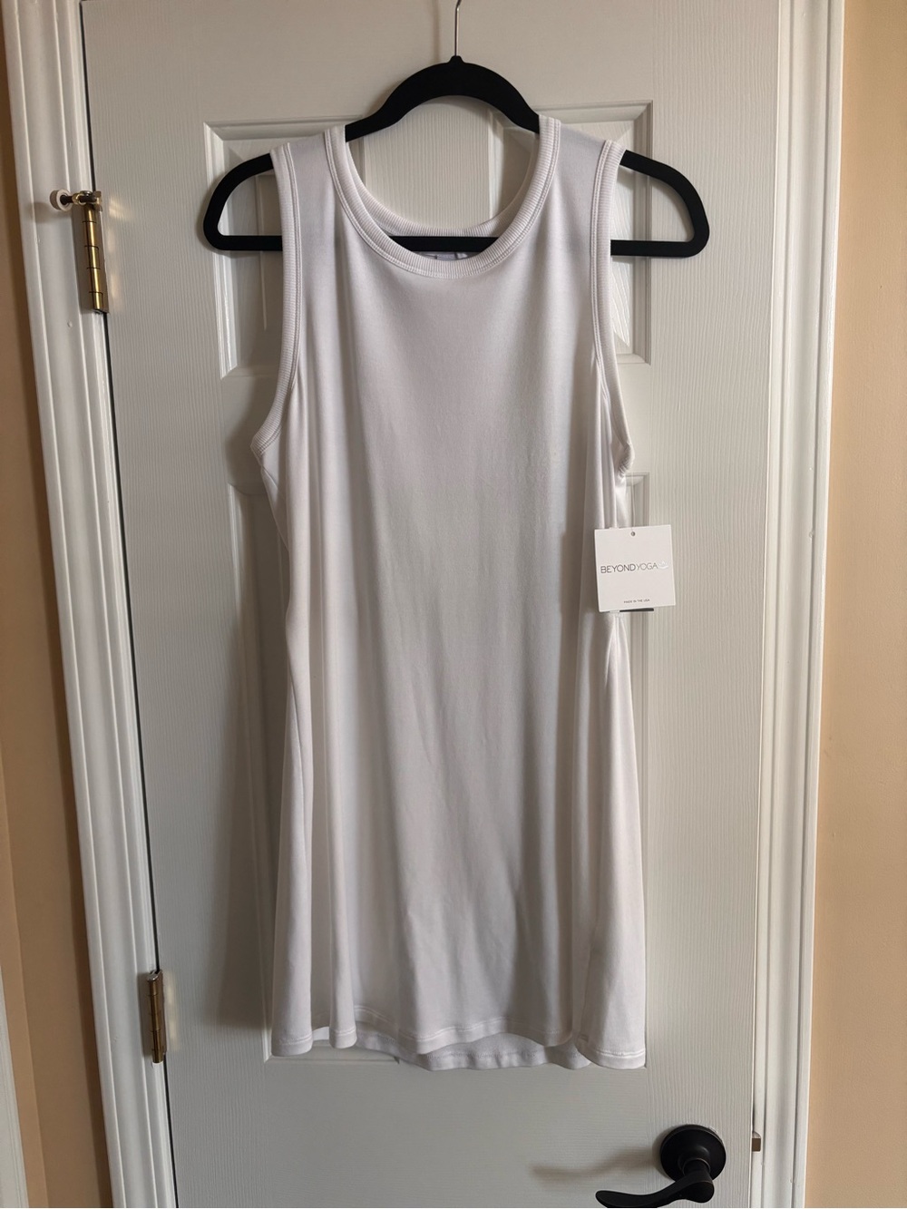 NWT Beyond Yoga White Sleeveless Tank Dress size medium